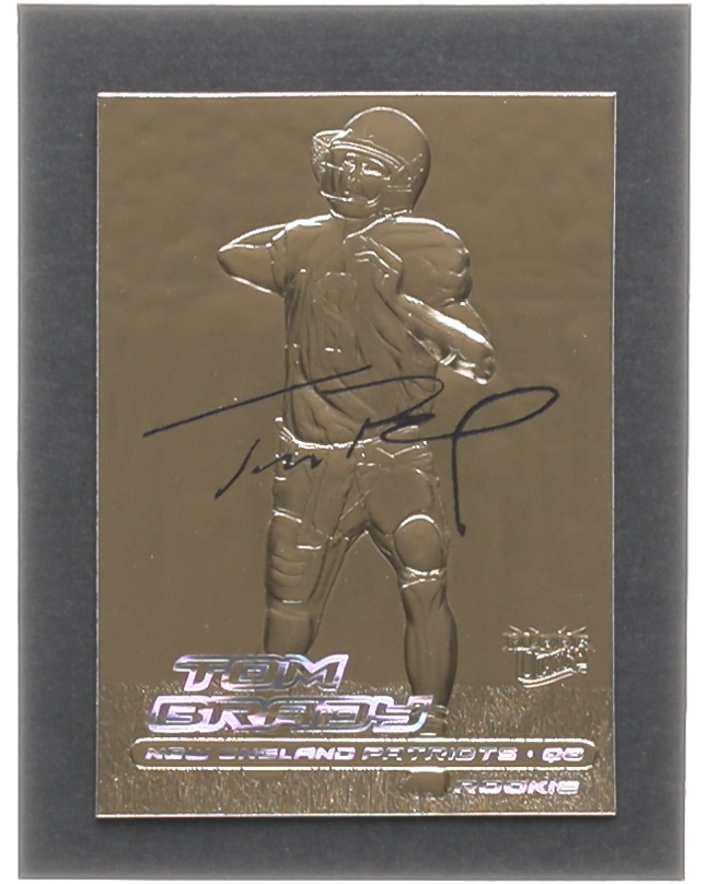 Tom Brady 2000 Fleer Ultra Holographic Signature Series 23Kt Gold RC at PristineAuction.com Tom Brady 2000 Fleer Ultra Holographic Signature Series 23Kt Gold RC at PristineAuction.com