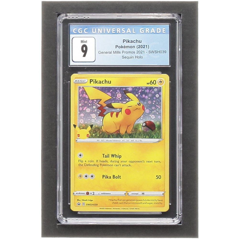 Pokmon 25th Anniversary 3-Card Pack  General Mills 2021  Includes  Pikachu SWSH039 Swsh020 Psa