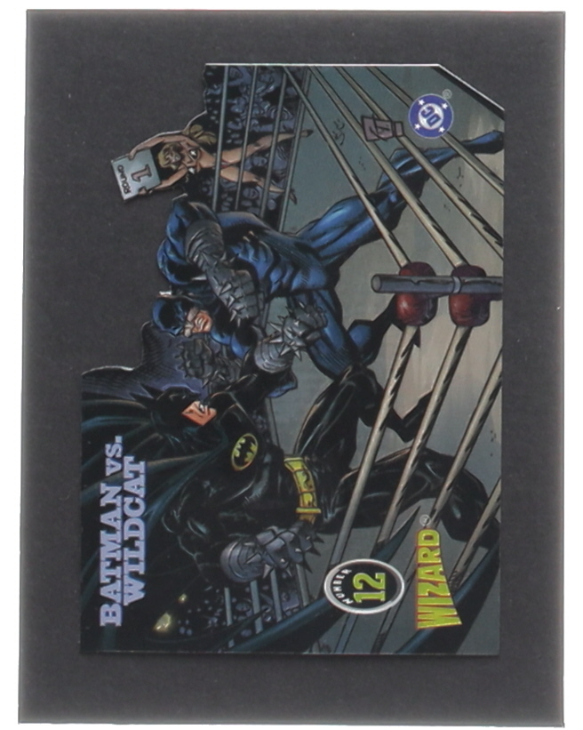Batman vs Wildcat 1992-97 Wizard Magazine Series 4 #12 / Thibert Wizard #67 Die-Cut at PristineAuction.com Batman vs Wildcat 1992-97 Wizard Magazine Series 4 #12 / Thibert Wizard #67 Die-Cut at PristineAuction.com