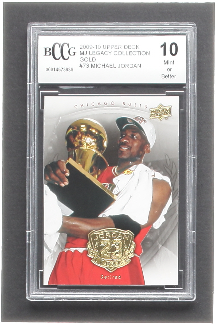 Michael Jordan 2009-10 Upper Deck Michael Jordan Legacy Collection Gold #73 (BCCG 10) at PristineAuction.com Michael Jordan 2009-10 Upper Deck Michael Jordan Legacy Collection Gold #73 (BCCG 10) at PristineAuction.com