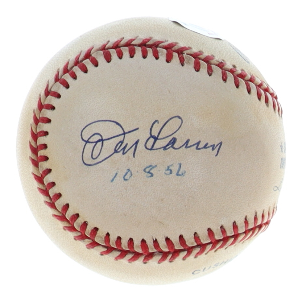 Jim "Catfish" Hunter & Don Larsen Signed ONL Baseball Inscribed "5868