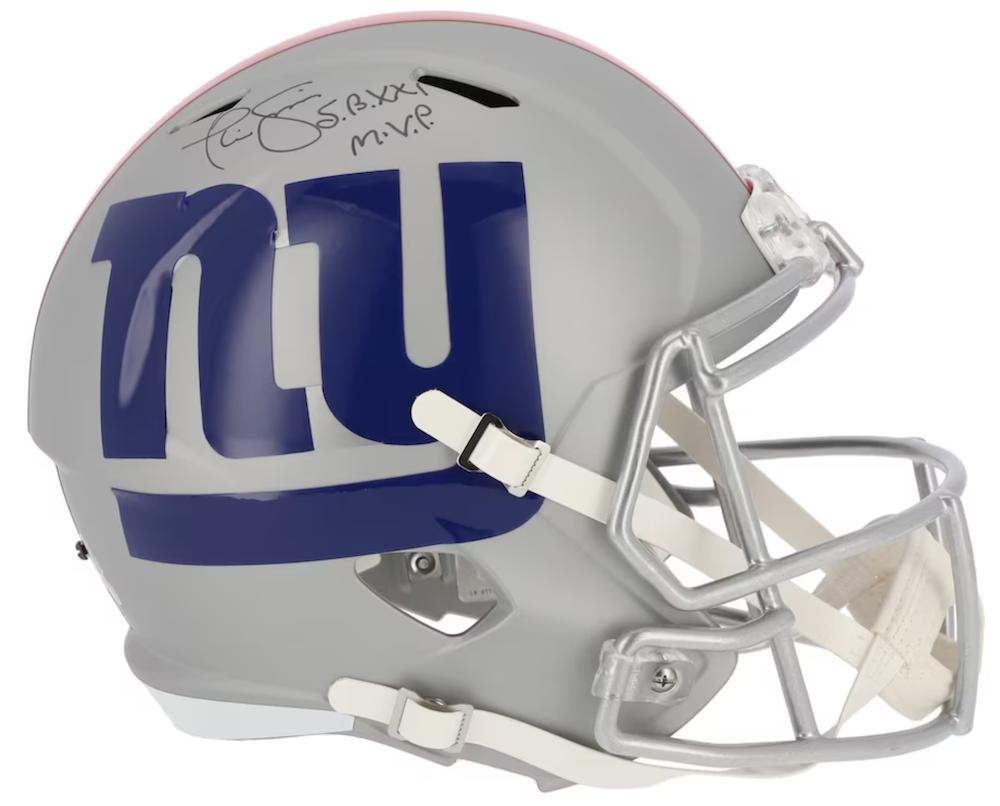 Phil Simms Signed Giants AMP Full Size Helmet Inscribed "S.B. XXI M.V.P." (Fanatics) at PristineAuction.com Phil Simms Signed Giants AMP Full Size Helmet Inscribed "S.B. XXI M.V.P." (Fanatics) at PristineAuction.com