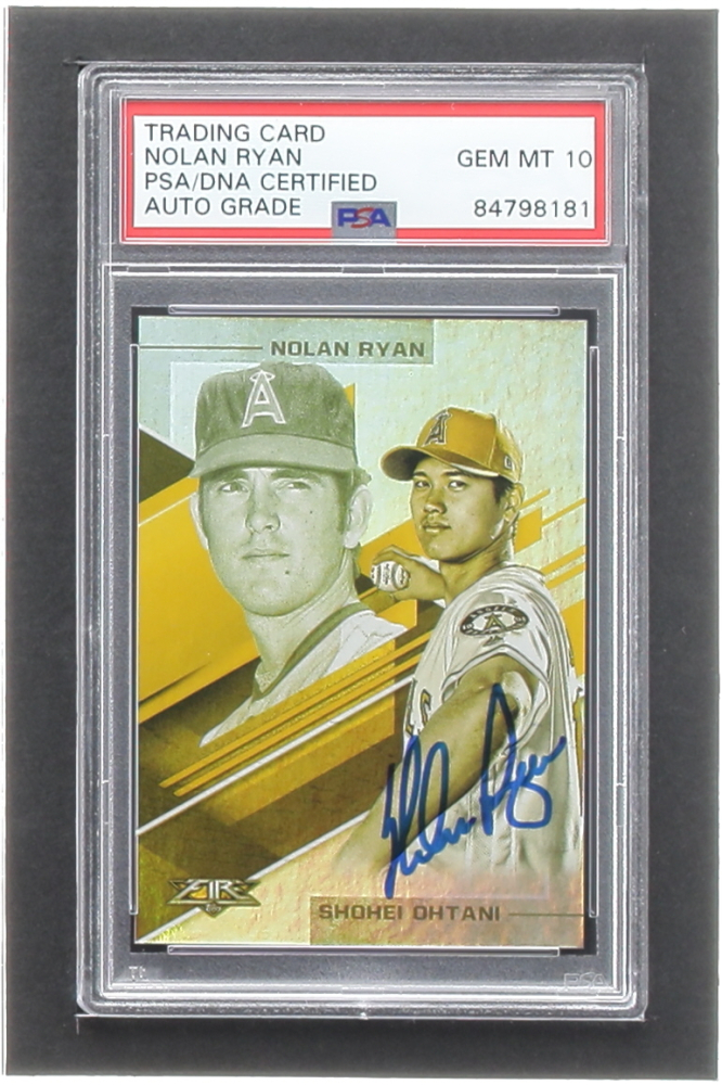 Nolan Ryan Signed 2019 Topps Fire Lasting Legacies #LL15 Shohei Ohtani ...
