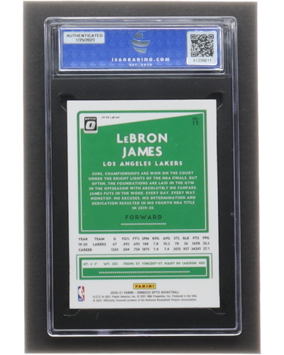 LeBron James 2020-21 Donruss Optic Target Box Set #13 (ISA 10) at PristineAuction.com LeBron James 2020-21 Donruss Optic Target Box Set #13 (ISA 10) at PristineAuction.com