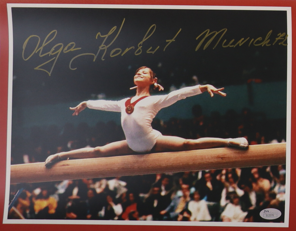 Olga Korbut Signed 11x14 Photo Inscribed "Munich 72" (JSA) | Pristine ...