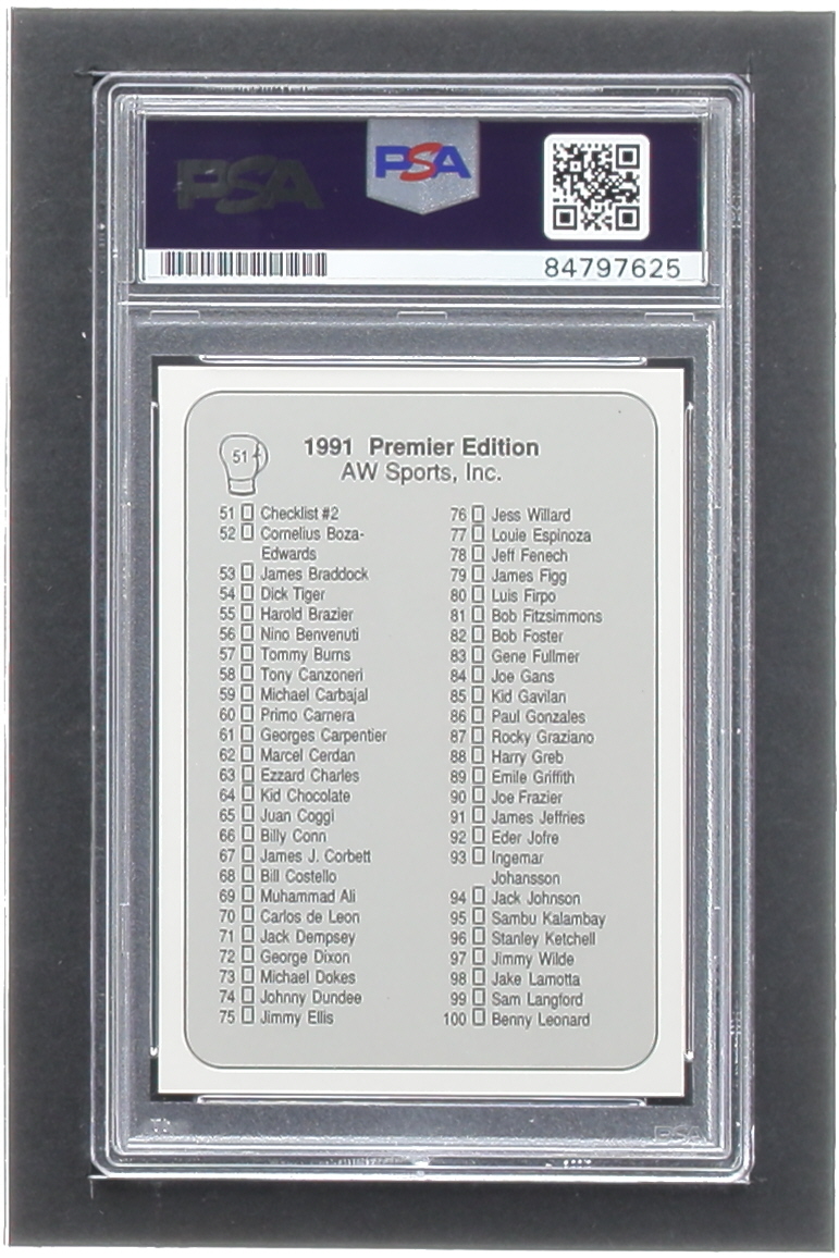 Muhammad Ali Signed 1991 All World #51 Checklist #2 / Ken Norton / Joe Frazier / Larry Holmes / George Foreman / Muhammad Ali (PSA | Autograph Graded PSA 9) at PristineAuction.com Muhammad Ali Signed 1991 All World #51 Checklist #2 / Ken Norton / Joe Frazier / Larry Holmes / George Foreman / Muhammad Ali (PSA | Autograph Graded PSA 9) at PristineAuction.com