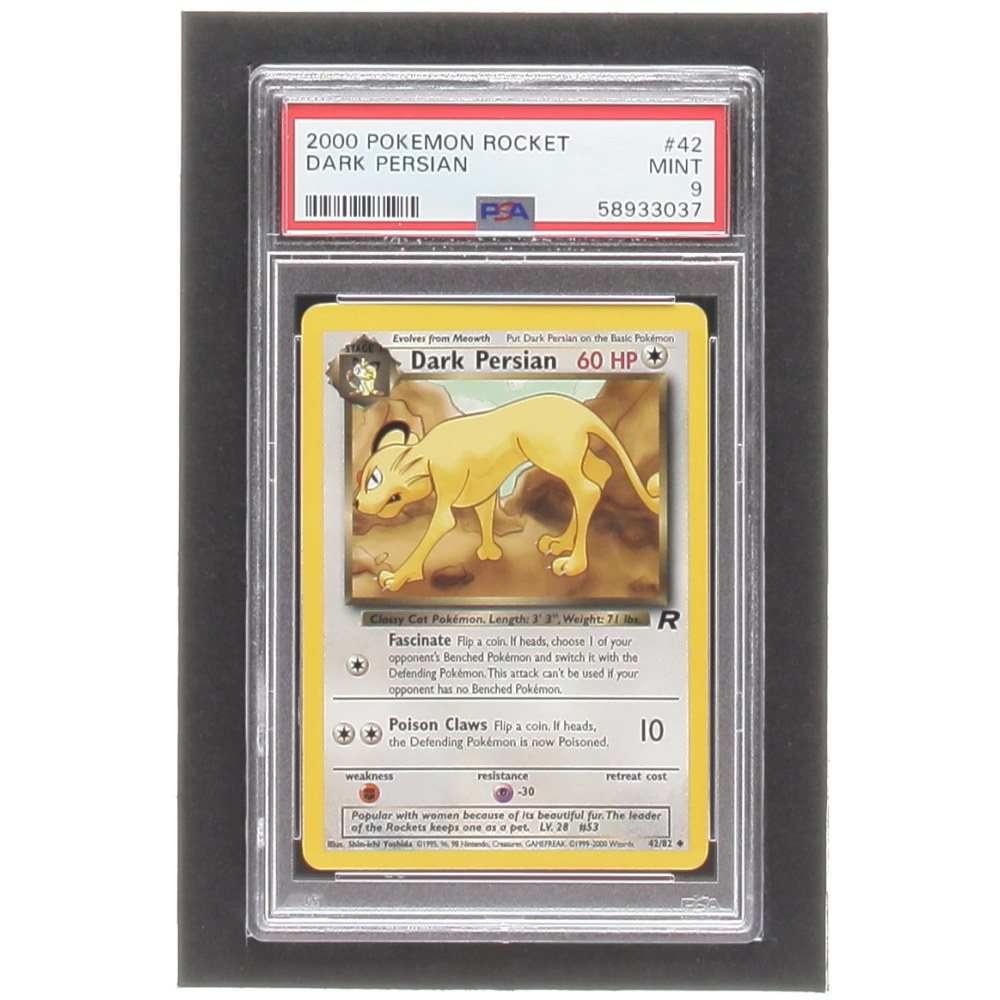 Dark Persian Pokemon 2000 Team Rocket 42 PSA 9 Pristine Auction