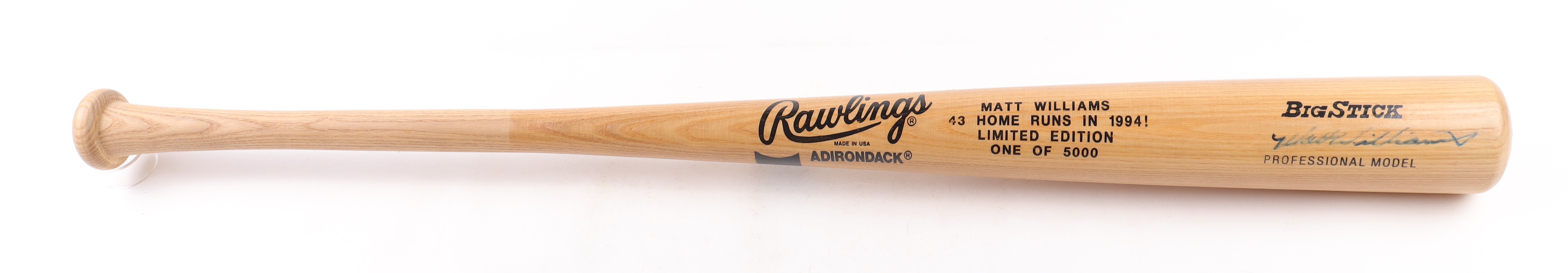 Batte De Baseball Rawlings Big Stick Adirondack Pro – Bois 33 Pouces – Modèle Peter White