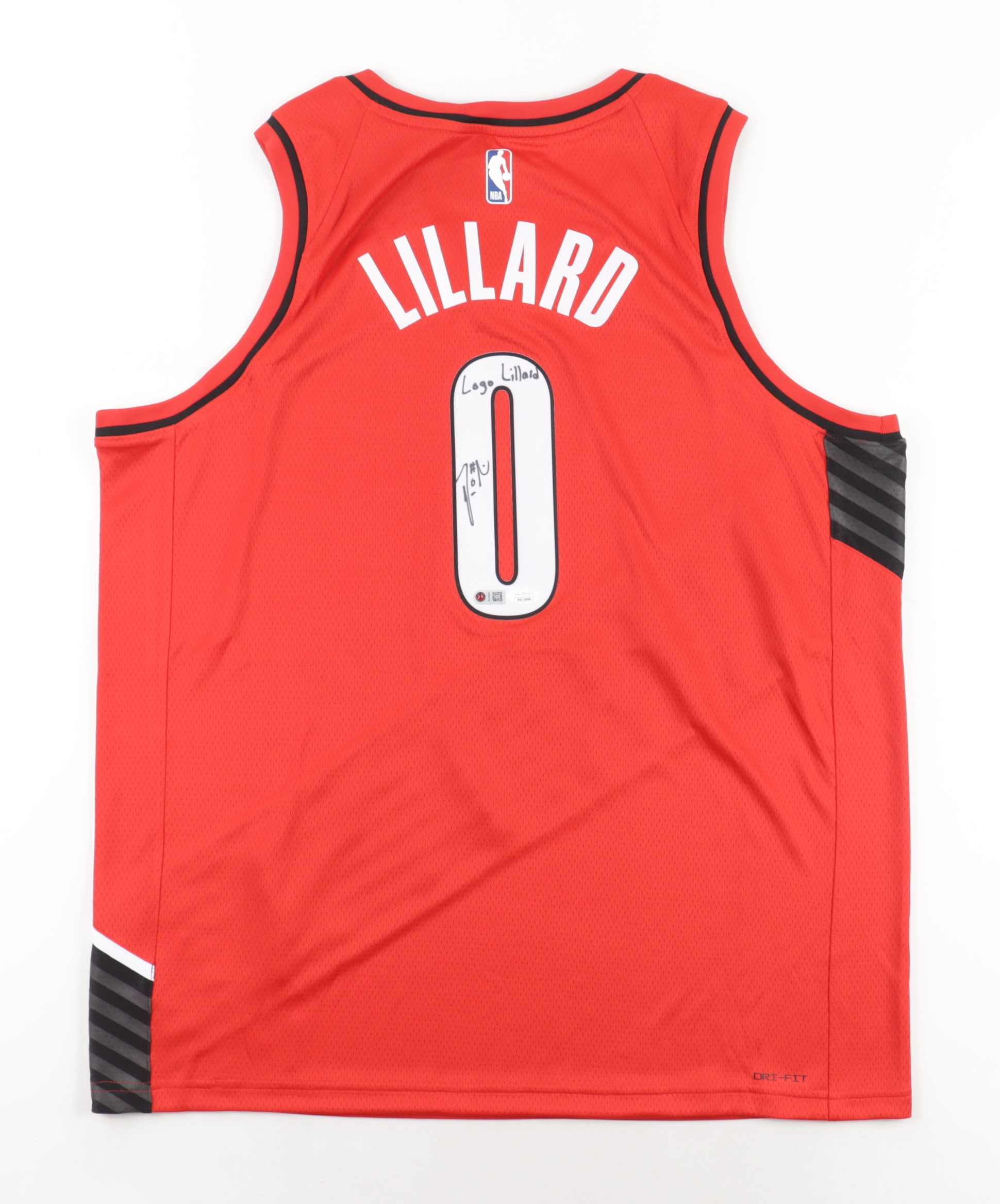 Damian Lillard Signed Trail Blazers Jersey Inscribed "Logo Lillard ...