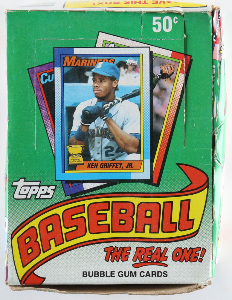 1990 Topps Baseball Wax Box with (36) Packs at PristineAuction.com 1990 Topps Baseball Wax Box with (36) Packs at PristineAuction.com