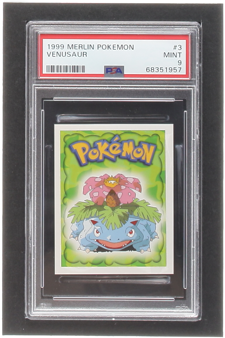 Venusaur 1999 Merlin Pokemon Album Stickers #3 (PSA 8) at PristineAuction.com Venusaur 1999 Merlin Pokemon Album Stickers #3 (PSA 8) at PristineAuction.com