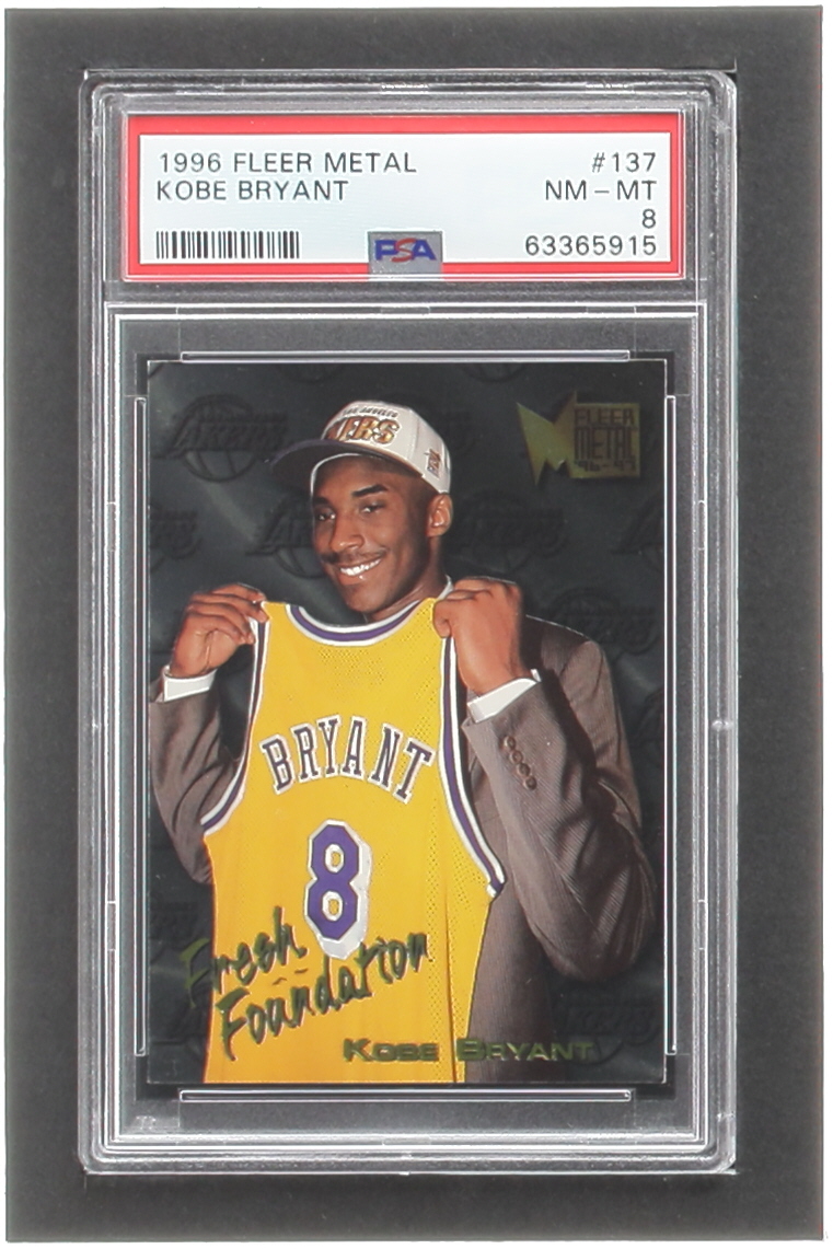 Kobe Bryant 1996-97 Metal #137 FF RC (PSA 8) at PristineAuction.com Kobe Bryant 1996-97 Metal #137 FF RC (PSA 8) at PristineAuction.com