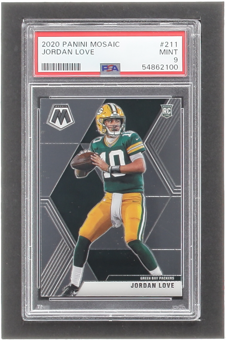 Jordan Love 2020 Panini Mosaic #211 RC (PSA 9) at PristineAuction.com Jordan Love 2020 Panini Mosaic #211 RC (PSA 9) at PristineAuction.com