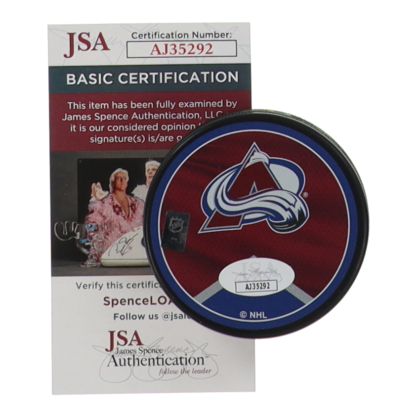 Lars Eller Signed Avalanche Logo Hockey Puck (JSA) at PristineAuction.com Lars Eller Signed Avalanche Logo Hockey Puck (JSA) at PristineAuction.com