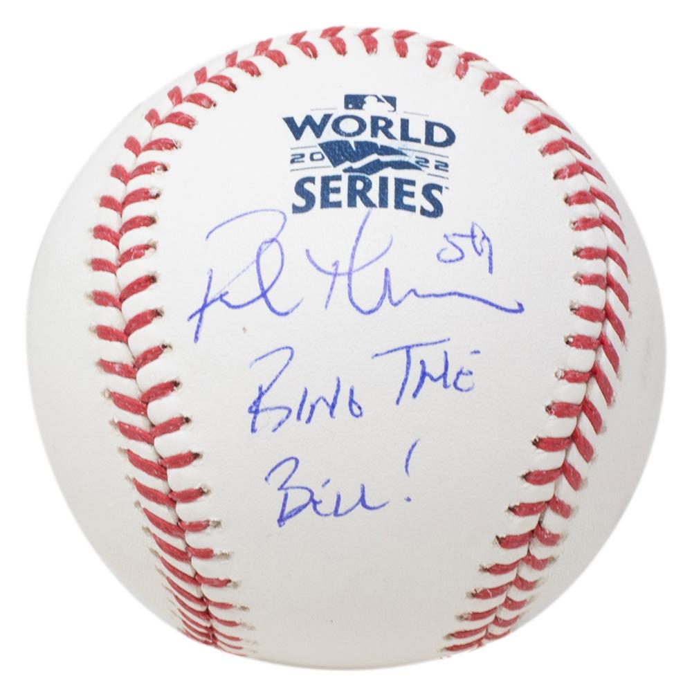 Rob Thomson Signed 2022 World Series Baseball Inscribed "Ring The Bell" (Beckett) at PristineAuction.com Rob Thomson Signed 2022 World Series Baseball Inscribed "Ring The Bell" (Beckett) at PristineAuction.com