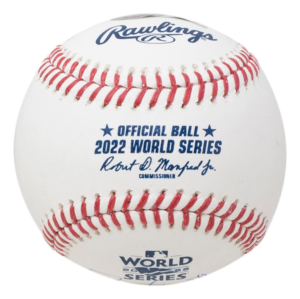 Rob Thomson Signed 2022 World Series Baseball Inscribed "Ring The Bell" (Beckett) at PristineAuction.com Rob Thomson Signed 2022 World Series Baseball Inscribed "Ring The Bell" (Beckett) at PristineAuction.com