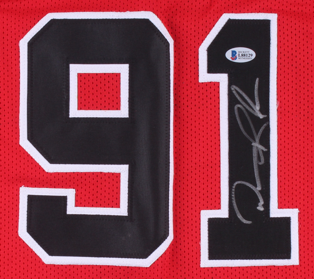 Dennis Rodman Signed Jersey (Beckett) at PristineAuction.com Dennis Rodman Signed Jersey (Beckett) at PristineAuction.com