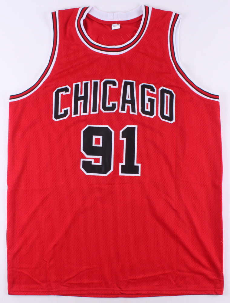 Dennis Rodman Signed Jersey (Beckett) at PristineAuction.com Dennis Rodman Signed Jersey (Beckett) at PristineAuction.com