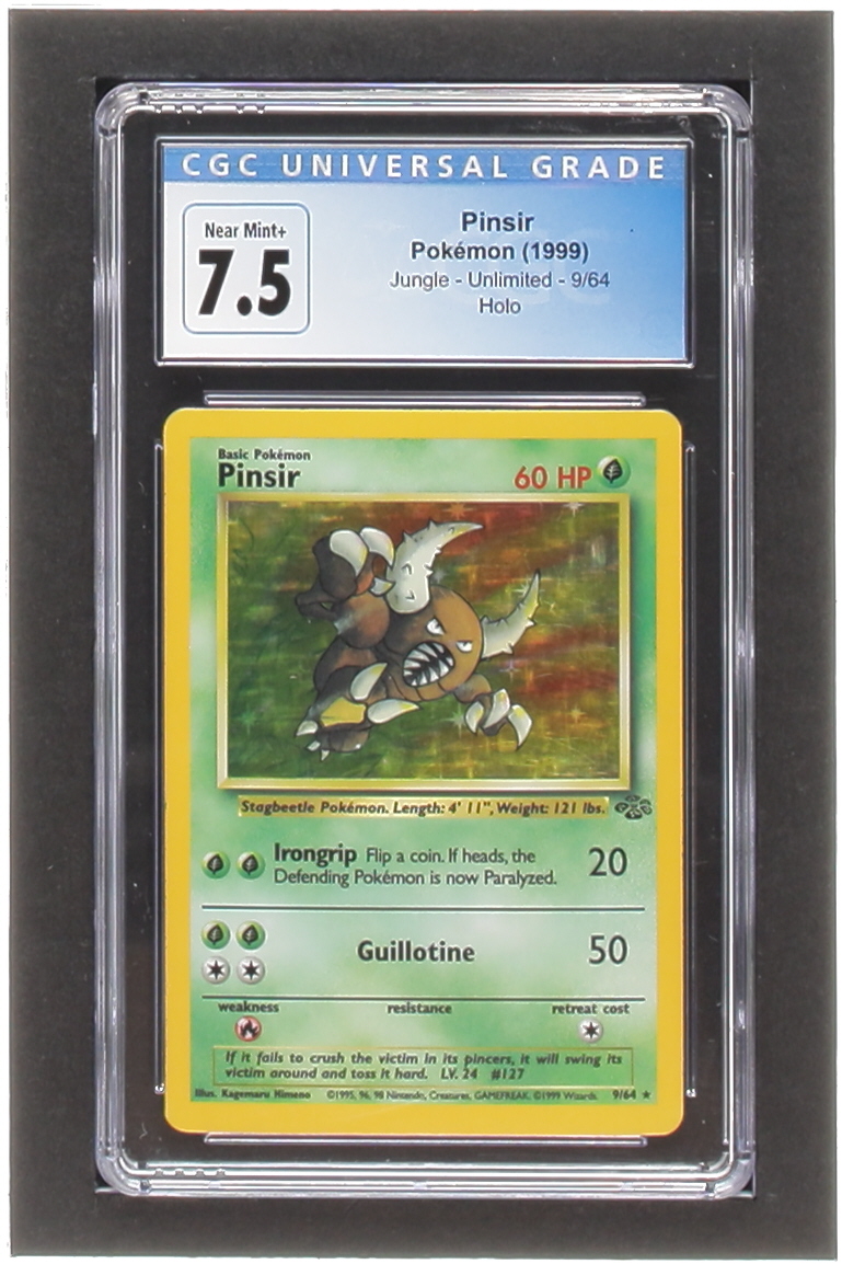 Pinsir 1999 Pokemon Jungle Unlimited #9 Holo (CGC 7.5) at PristineAuction.com Pinsir 1999 Pokemon Jungle Unlimited #9 Holo (CGC 7.5) at PristineAuction.com