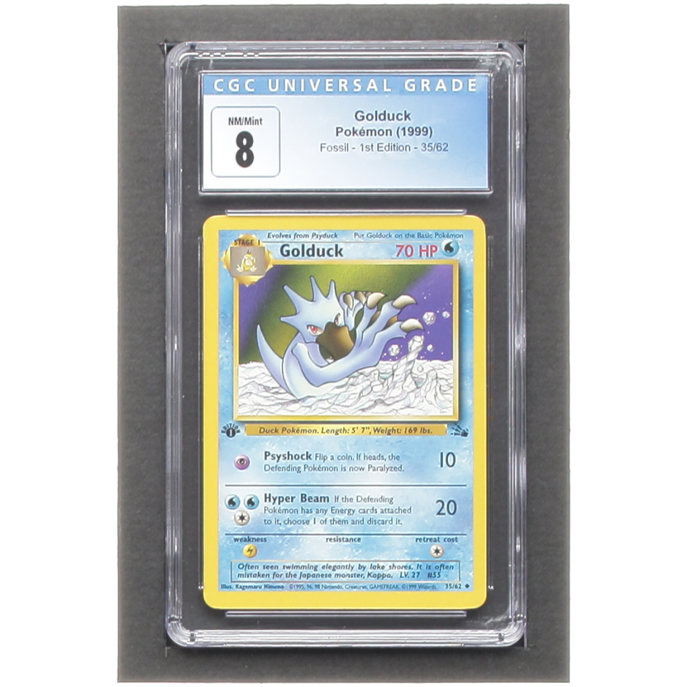Pokemon Karte – Golduck (35) Aus Dem Fossil Set, 1. Edition, Wasser-Typ, 70 HP
