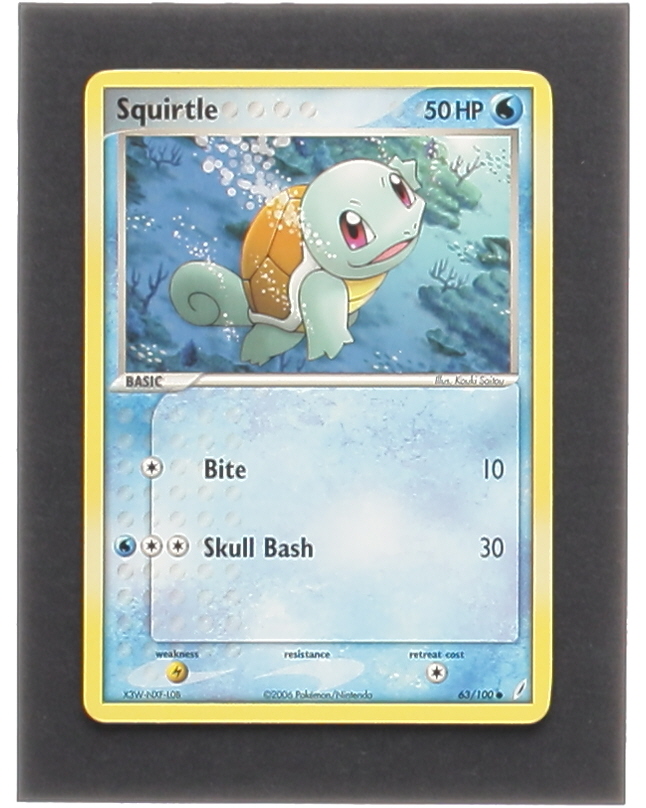 Squirtle 2006 Pokemon EX Crystal Guardians #63 at PristineAuction.com Squirtle 2006 Pokemon EX Crystal Guardians #63 at PristineAuction.com