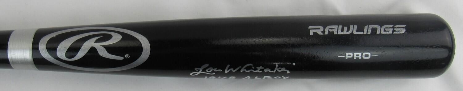 Lou Whitaker Signed Rawlings Bat Inscribed "1978 AL ROY" & "WSC 1984" (JSA) at PristineAuction.com Lou Whitaker Signed Rawlings Bat Inscribed "1978 AL ROY" & "WSC 1984" (JSA) at PristineAuction.com