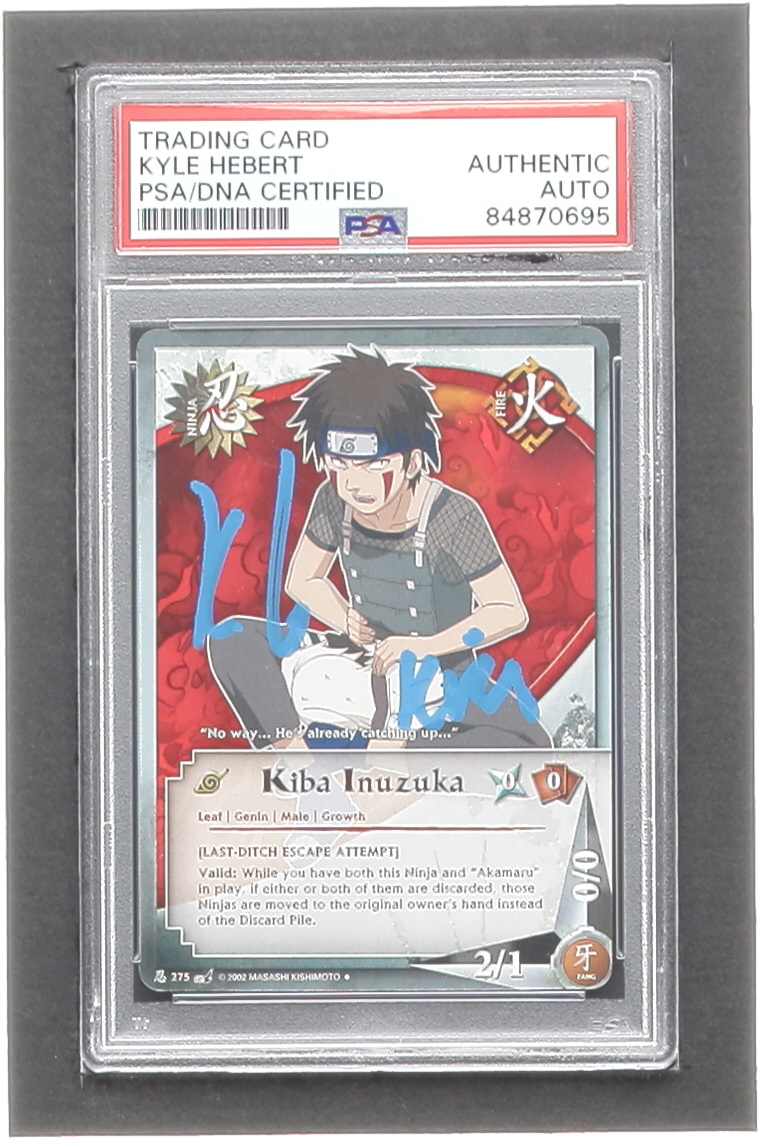 Kyle Hebert Signed 2002 Naruto Shonen Jump's #275 Kiba Inuzuka ...