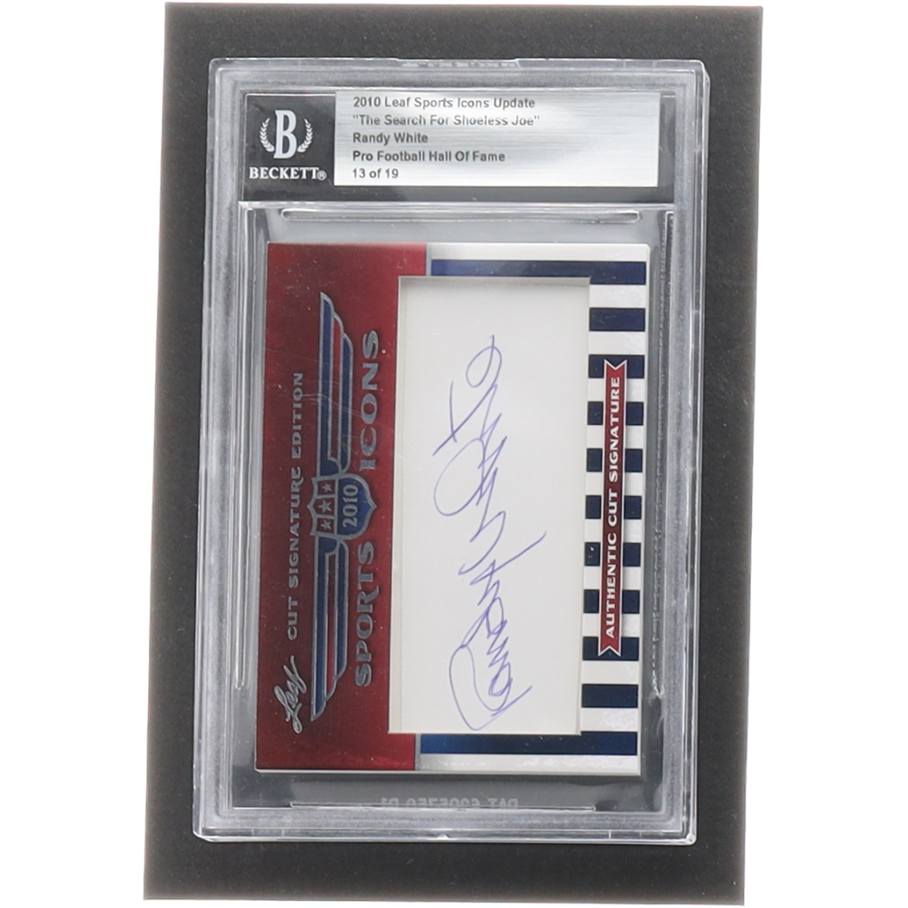 Randy White 2010 Leaf Sports Icons Cut Signatures Update 671 (BGS) Pristine Auction