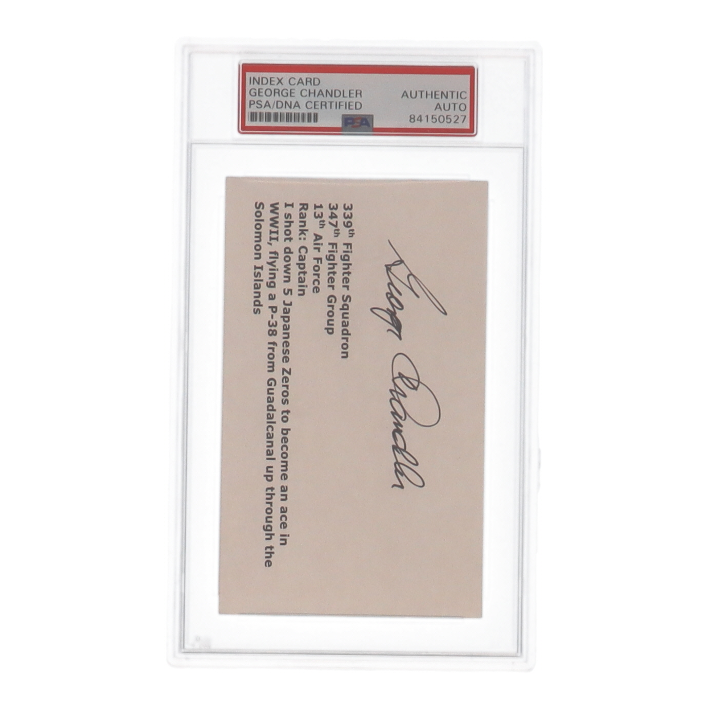 George Chandler Signed Cut (PSA) at PristineAuction.com George Chandler Signed Cut (PSA) at PristineAuction.com