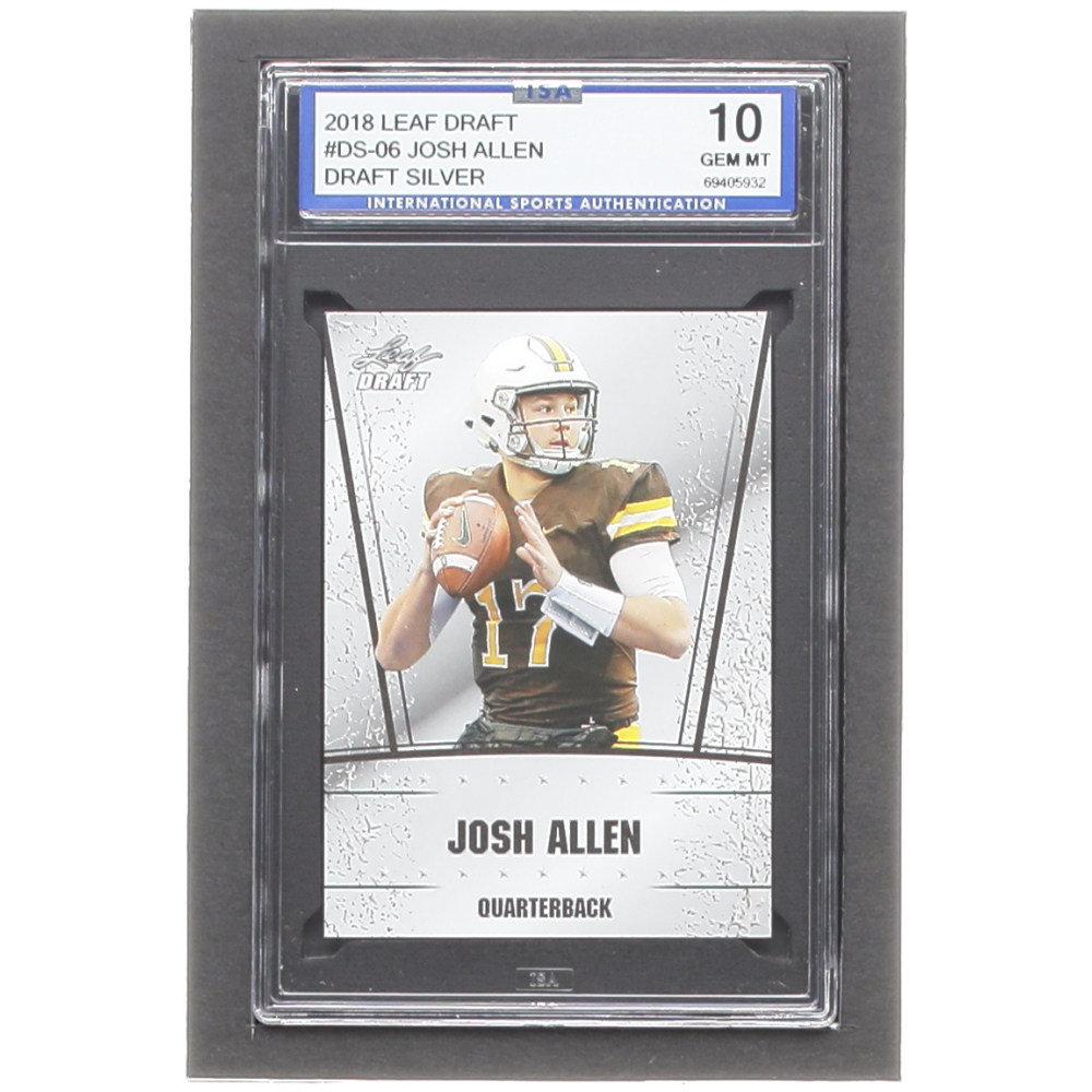 2018 Leaf Josh Allen Rookie Achievement Card #RA-02 - Graded GEM-MT 10  (Buffalo Bills)