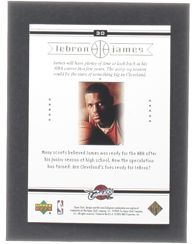 LeBron James 2003 Upper Deck LeBron James Box Set #30 Ready or Not RC at PristineAuction.com LeBron James 2003 Upper Deck LeBron James Box Set #30 Ready or Not RC at PristineAuction.com