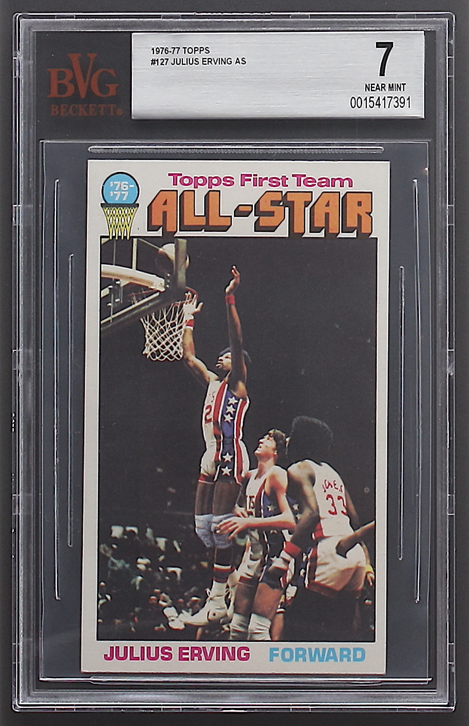 Julius Erving 1976-77 Topps #127 AS (BVG 7) | Pristine Auction