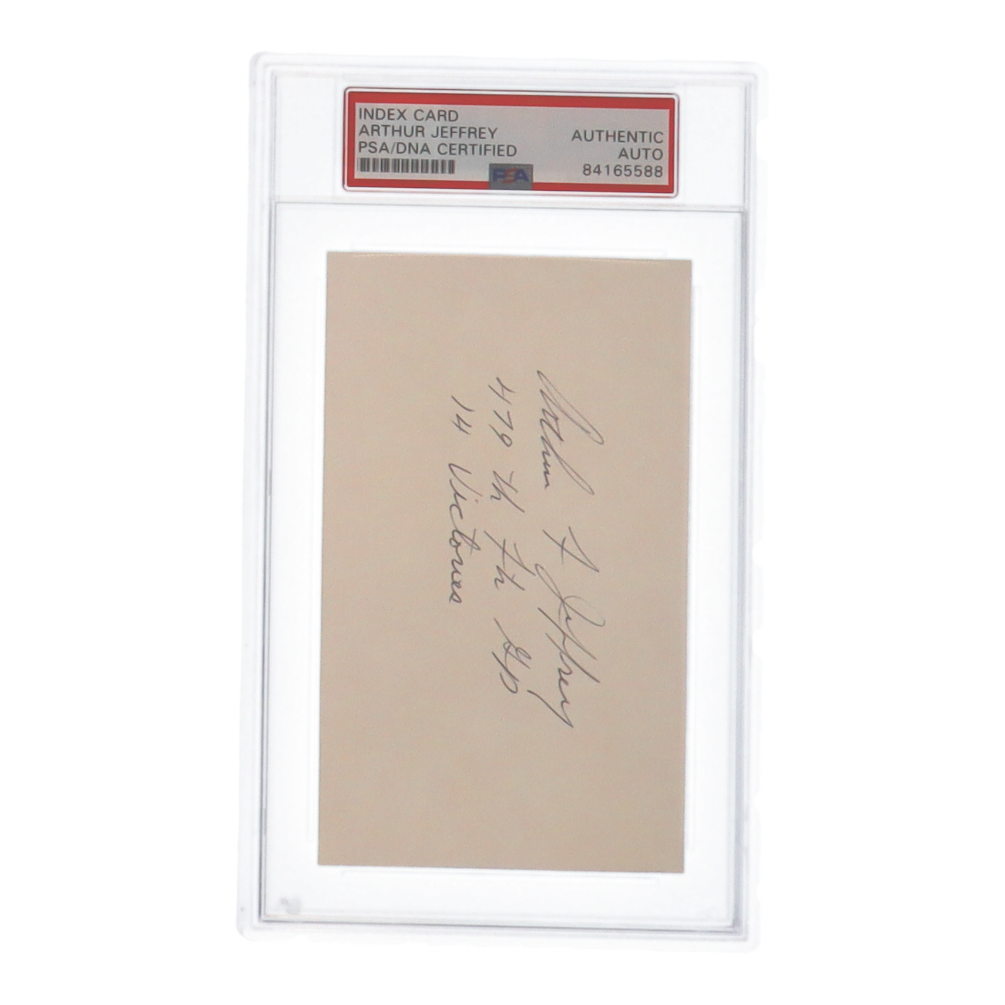 Arthur F. Jeffrey Signed Cut with Inscription (PSA) at PristineAuction.com Arthur F. Jeffrey Signed Cut with Inscription (PSA) at PristineAuction.com