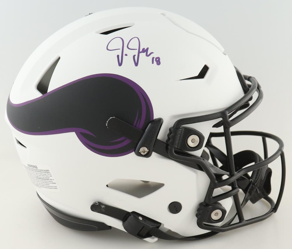 Justin Jefferson Signed Vikings Full-Size Authentic On-Field Lunar Eclipse Alternate Speed-Flex Helmet (Beckett) at PristineAuction.com Justin Jefferson Signed Vikings Full-Size Authentic On-Field Lunar Eclipse Alternate Speed-Flex Helmet (Beckett) at PristineAuction.com