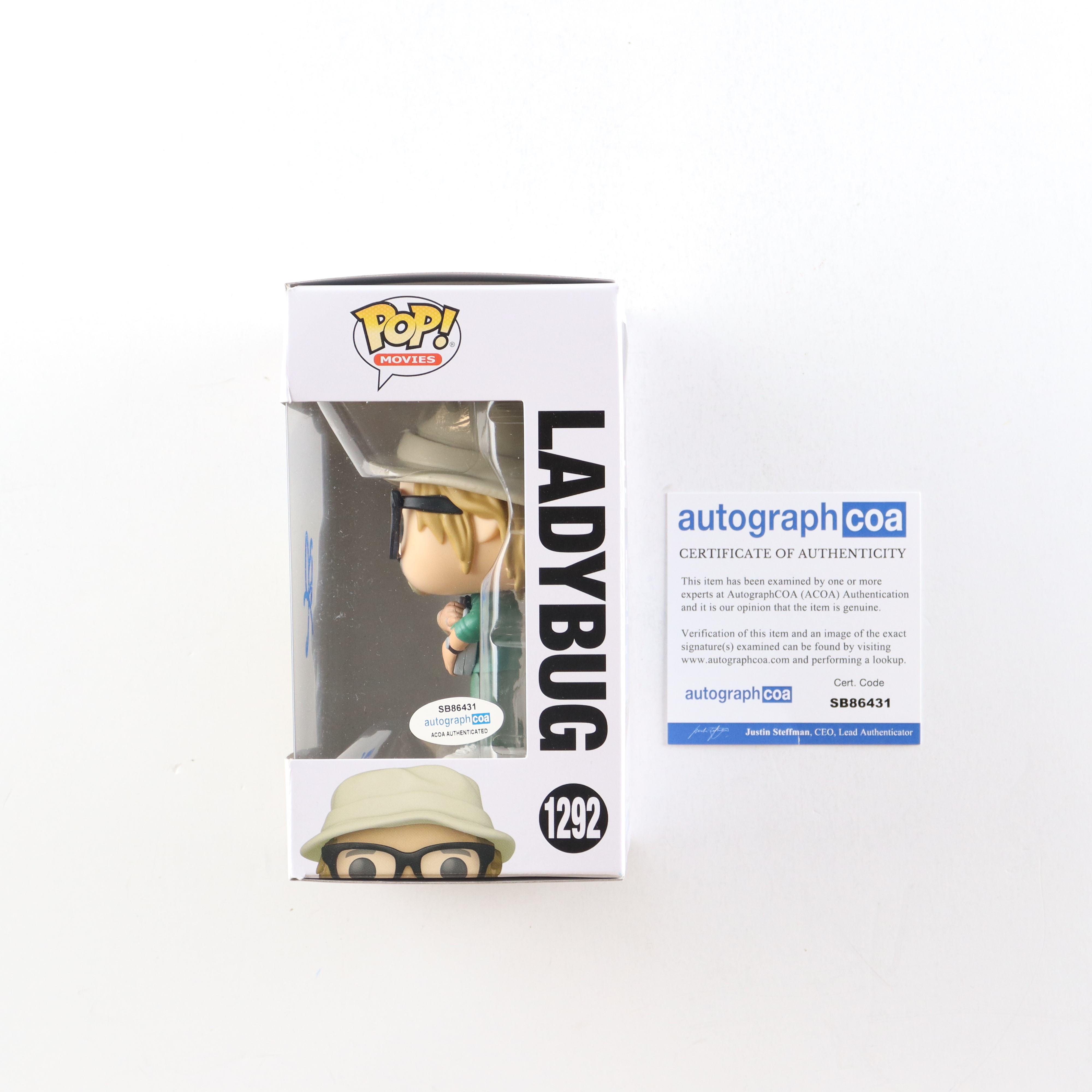 Brad Pitt Signed "Bullet Train" #314 1292 ladybug funko pop! Heroes Vinyl Figure (AutographCOA) at PristineAuction.com Brad Pitt Signed "Bullet Train" #314 1292 ladybug funko pop! Heroes Vinyl Figure (AutographCOA) at PristineAuction.com