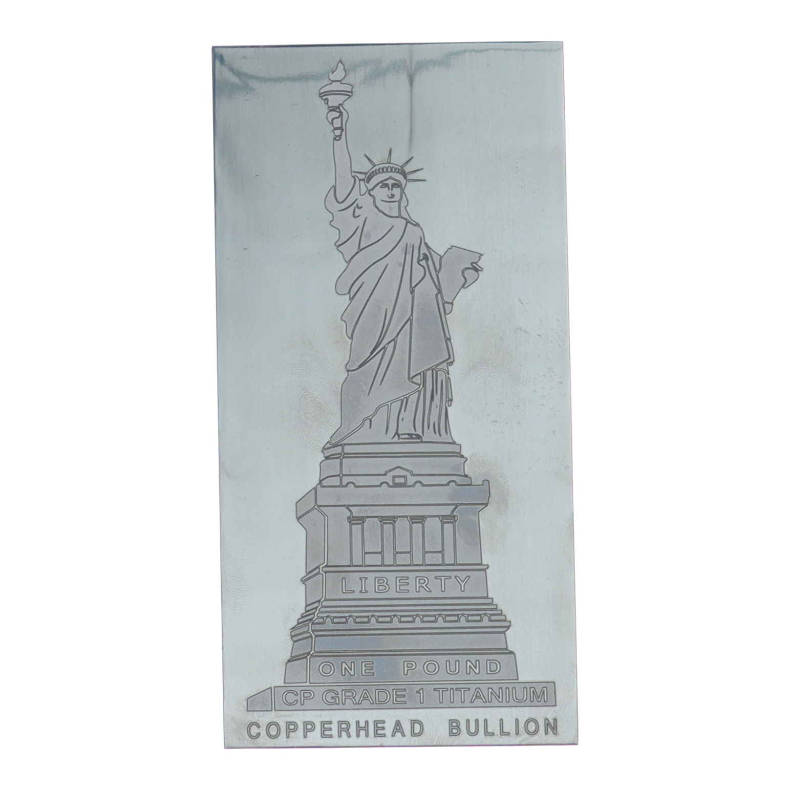 One Pound CP Grade 1 Titanium "Liberty" Bullion Bar at PristineAuction.com One Pound CP Grade 1 Titanium "Liberty" Bullion Bar at PristineAuction.com