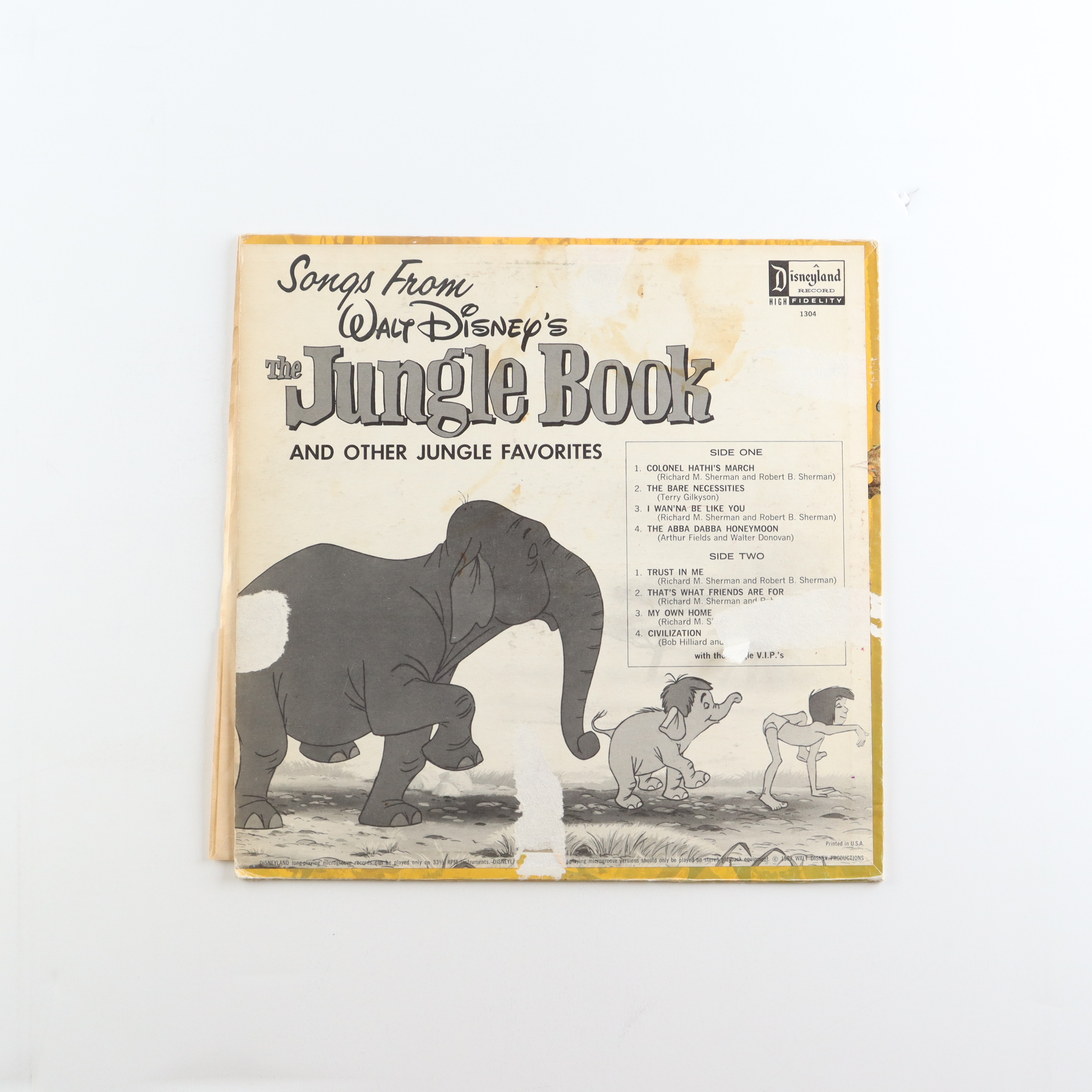 Vintage 1967 Disneyland "The Jungle Book" Vinyl Record Album at PristineAuction.com Vintage 1967 Disneyland "The Jungle Book" Vinyl Record Album at PristineAuction.com