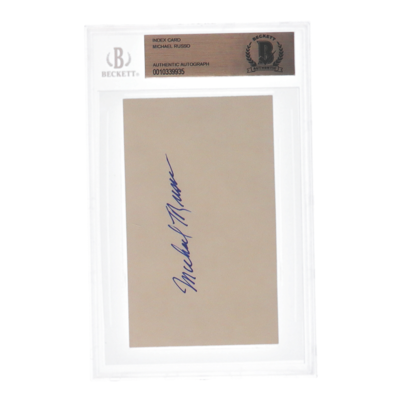 Michael Russo Signed 3x5.5 Cut (Beckett) at PristineAuction.com Michael Russo Signed 3x5.5 Cut (Beckett) at PristineAuction.com