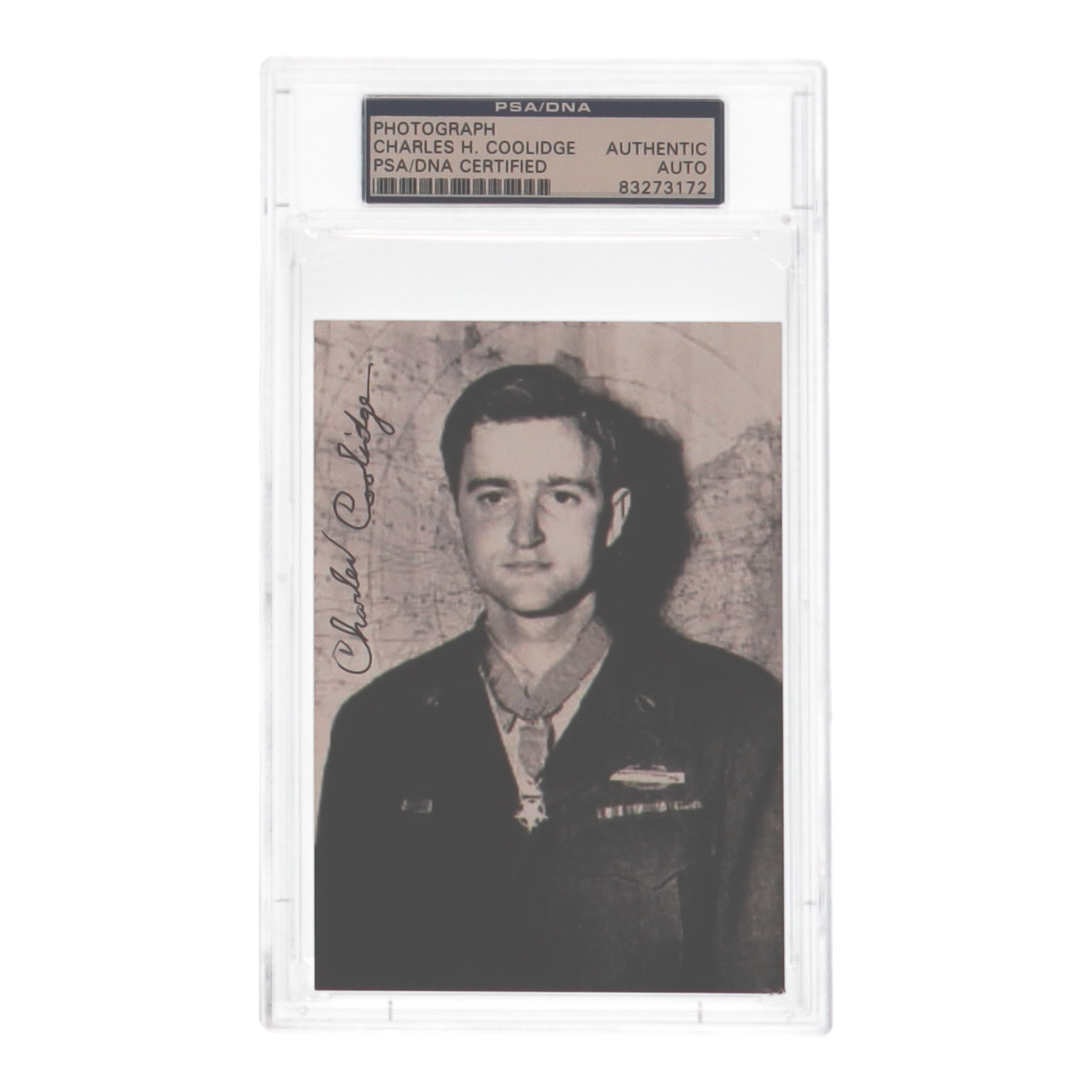 Charles H. Coolidge Signed 3x5 Photo (PSA) at PristineAuction.com Charles H. Coolidge Signed 3x5 Photo (PSA) at PristineAuction.com