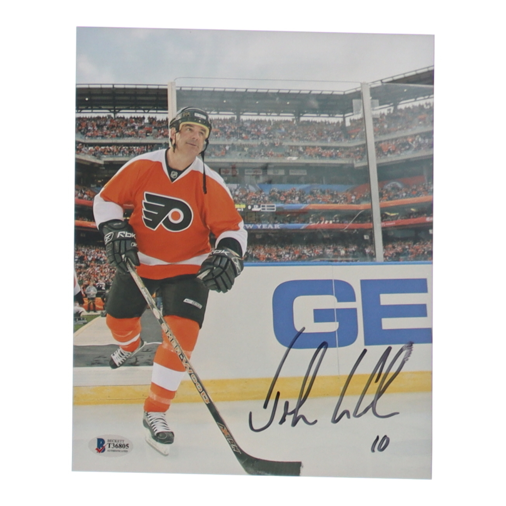 John Leclair Autographed Hockey Card (Philadelphia Flyers) 1999 Upper