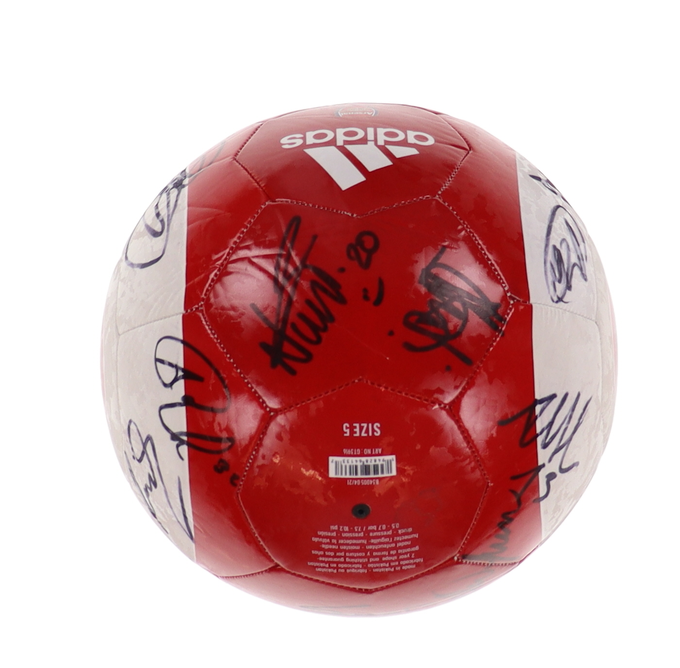 2022 Arsenal Logo Soccer Ball Team-Signed by (20) with Pablo Mari, Bukayo Saka, Nuno Tavares, Gabriel Martinelli (Beckett) at PristineAuction.com 2022 Arsenal Logo Soccer Ball Team-Signed by (20) with Pablo Mari, Bukayo Saka, Nuno Tavares, Gabriel Martinelli (Beckett) at PristineAuction.com