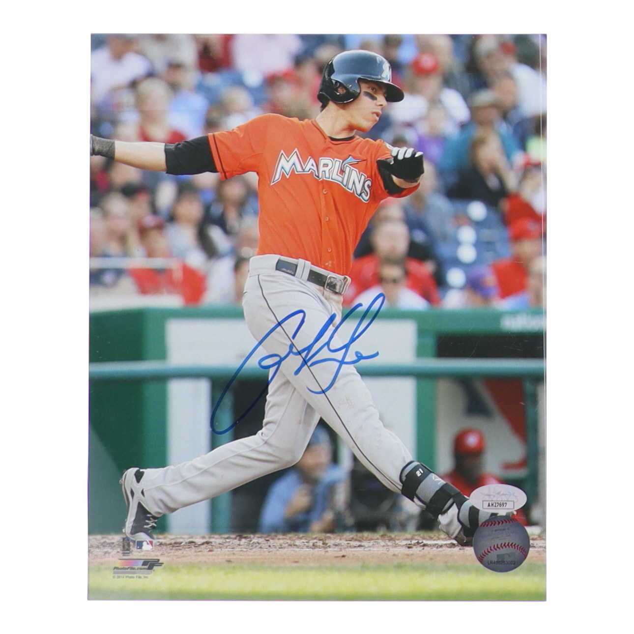 Christian Yelich Signed Marlins 8x10 Photo (JSA) at PristineAuction.com Christian Yelich Signed Marlins 8x10 Photo (JSA) at PristineAuction.com