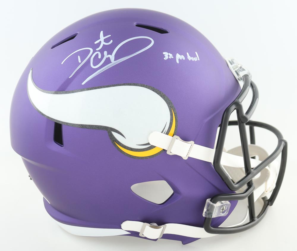 Daunte Culpepper Signed Vikings Full-Size Speed Helmet Inscribed "3x Pro Bowl" (JSA) at PristineAuction.com Daunte Culpepper Signed Vikings Full-Size Speed Helmet Inscribed "3x Pro Bowl" (JSA) at PristineAuction.com