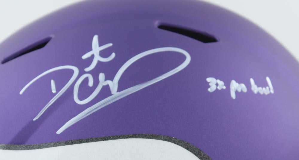 Daunte Culpepper Signed Vikings Full-Size Speed Helmet Inscribed "3x Pro Bowl" (JSA) at PristineAuction.com Daunte Culpepper Signed Vikings Full-Size Speed Helmet Inscribed "3x Pro Bowl" (JSA) at PristineAuction.com