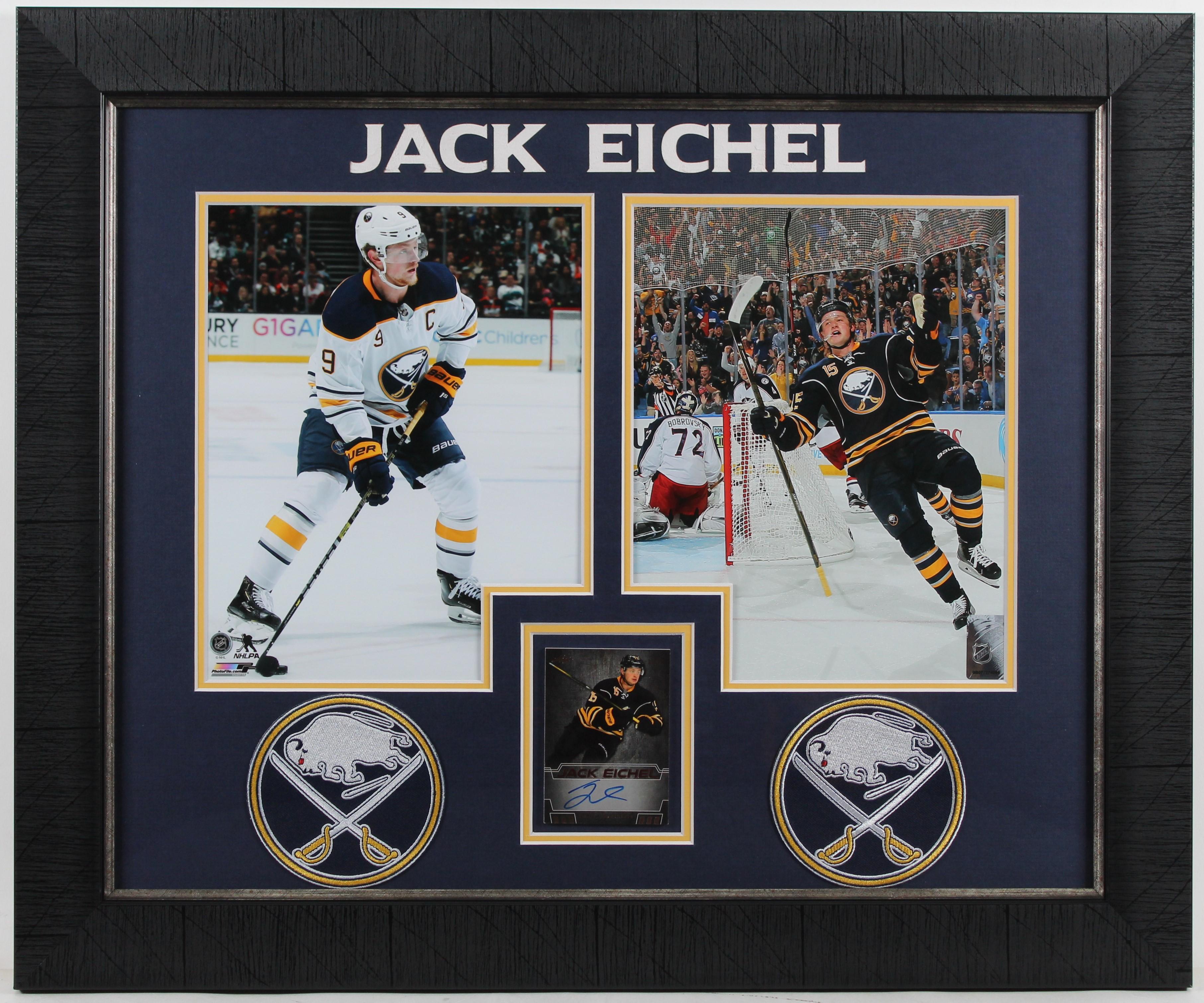 Jack Eichel Custom Sabres Framed Card Display at PristineAuction.com Jack Eichel Custom Sabres Framed Card Display at PristineAuction.com