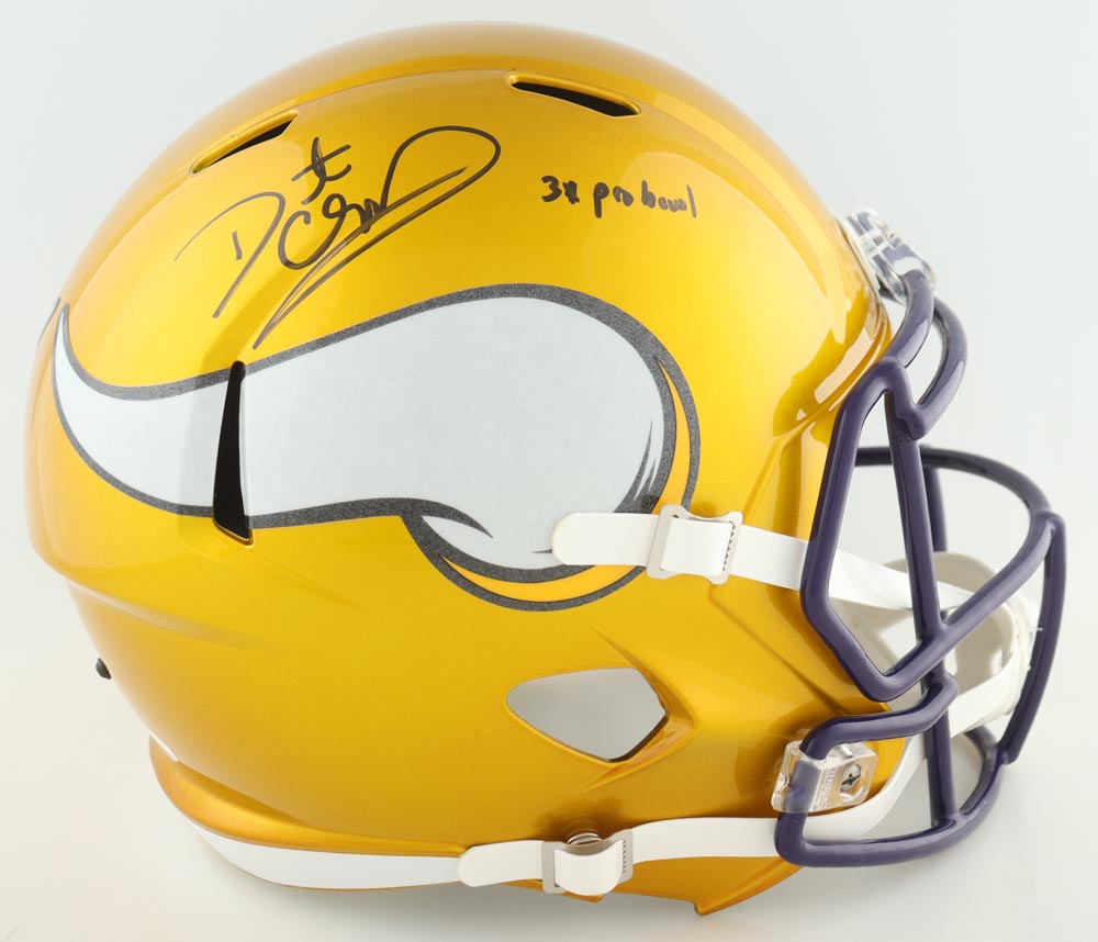 Daunte Culpepper Signed Vikings Full-Size Flash Alternate Speed Helmet Inscribed "3X Pro Bowl" (JSA) at PristineAuction.com Daunte Culpepper Signed Vikings Full-Size Flash Alternate Speed Helmet Inscribed "3X Pro Bowl" (JSA) at PristineAuction.com