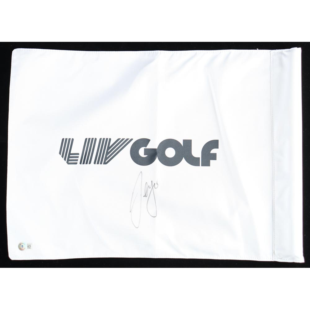 Sergio Garcia Signed LIV Golf Pin Flag (Beckett) Pristine Auction