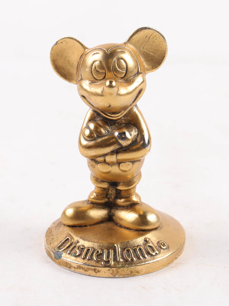 Vintage Mickey Mouse Disney World Brass Souvenir Figure at PristineAuction.com Vintage Mickey Mouse Disney World Brass Souvenir Figure at PristineAuction.com