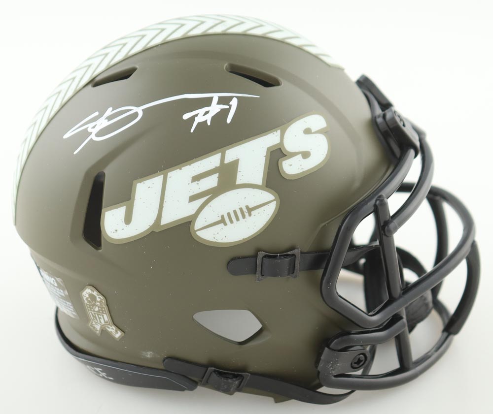 Ahmad Gardner Signed Jets Salute To Service Alternate Speed Mini Helmet (Beckett) at PristineAuction.com Ahmad Gardner Signed Jets Salute To Service Alternate Speed Mini Helmet (Beckett) at PristineAuction.com