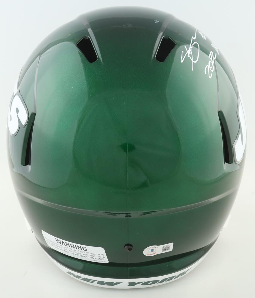 Ahmad "Sauce" Gardner Signed Jets Full-Size Speed Helmet Inscribed "2022 DROY" (Beckett) at PristineAuction.com Ahmad "Sauce" Gardner Signed Jets Full-Size Speed Helmet Inscribed "2022 DROY" (Beckett) at PristineAuction.com